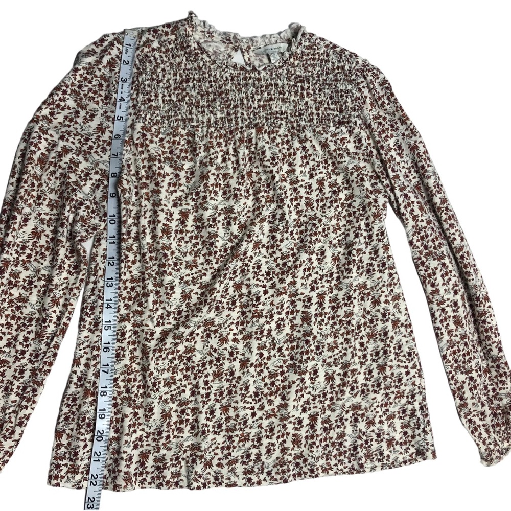 Lucky Brand long sleeve top with smocking - Picture 14 of 16